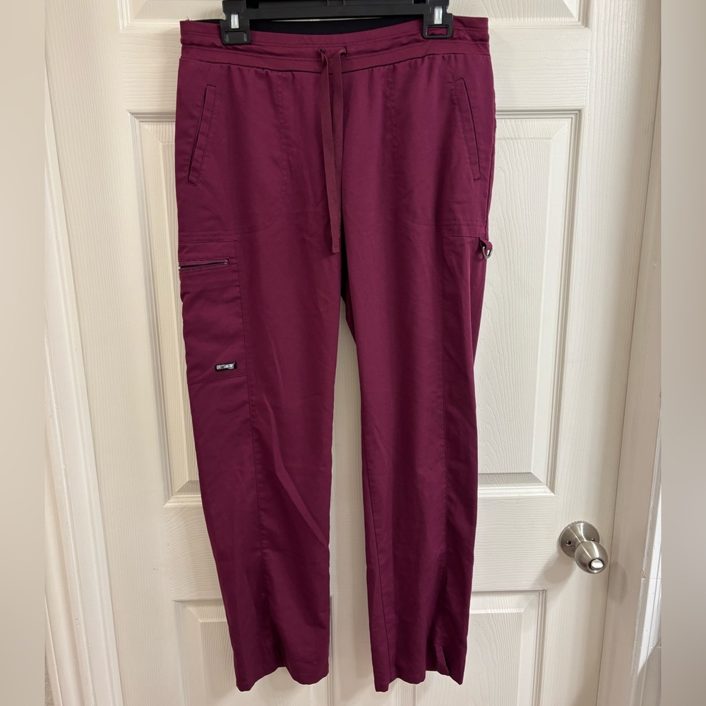 Grey’s Anatomy Spandex Stretch Burgundy Scrub Pants Size M
